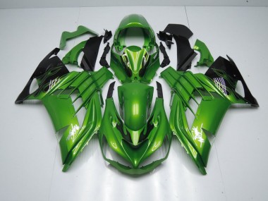 Kawasaki ZX14R ZZR 1400 2012-2021 Motorrad Verkleidungen - Grüne Flamme
