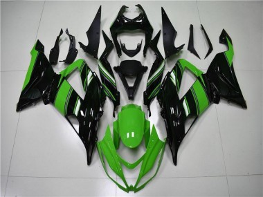 Kawasaki ZX6R 2013-2018 Motorrad Verkleidung - Grün Schwarz
