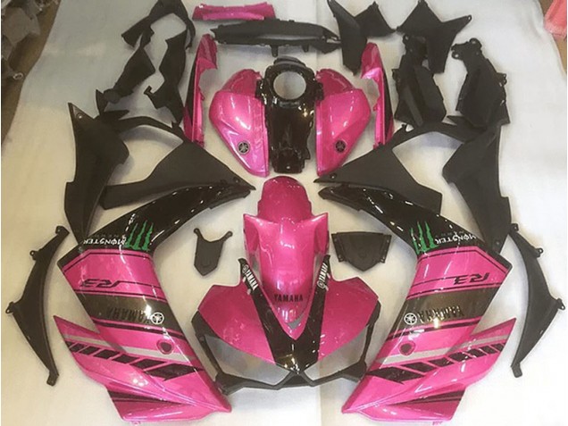 Yamaha R3 2015-2022 Motorrad Verkleidungen - Rosa und Schwarz Yamaha R3 2015-2022 Motorrad Verkleidungen - Rosa und Schwarz